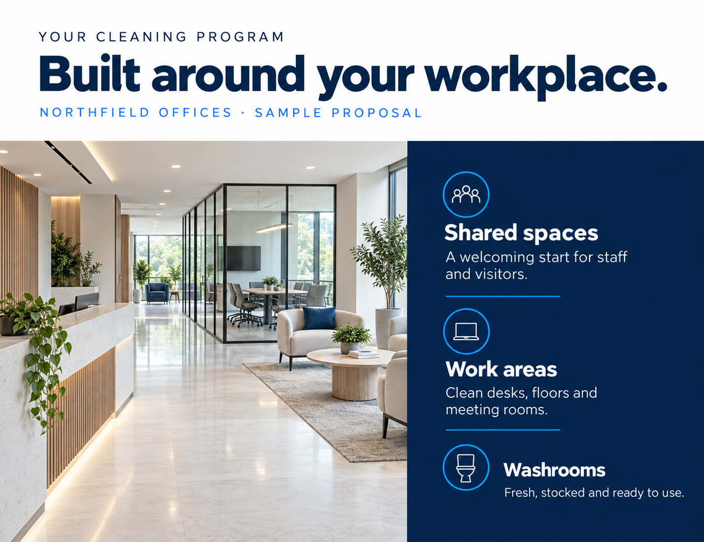 Sample workplace cleaning program for Northfield Offices