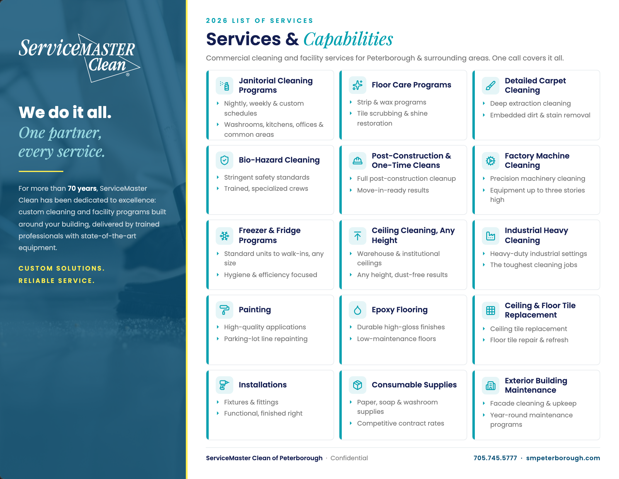 Green cleaning program page